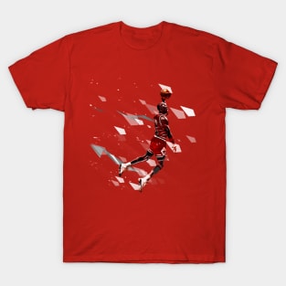 Micheal Jordan Abstract Poly Art T-Shirt